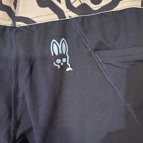 Psycho Bunny Women’s XS Blue And White Logo Print Leggings GUC - Picture 7 of 10